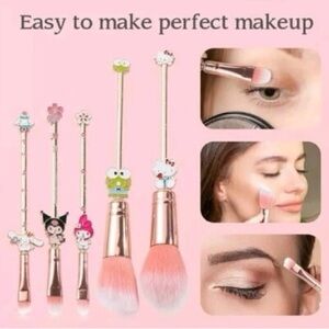 Sanrio Character Makeup Brush Set - Pink and Gold